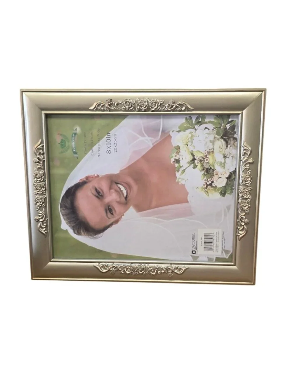 Elegant Gold Floral 8x10 Photo Frame By Decorrel
